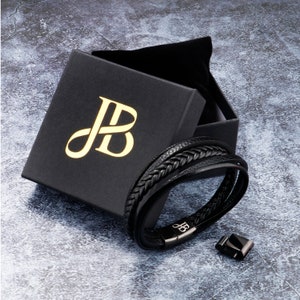 Multilayer Men's Leather Bracelets in Black & Brown Gift for Him Dad Husband Boyfriend Stylish Accessories for Men image 10