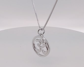 Divine Harmony: Sterling Silver Om Necklace - Spiritual Yoga Jewelry - Perfect Gift for Her