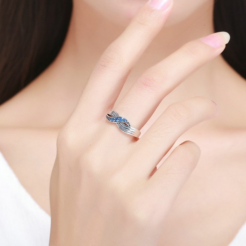 Sea Wave Silver Ring Ocean Mermaid Beach Ring