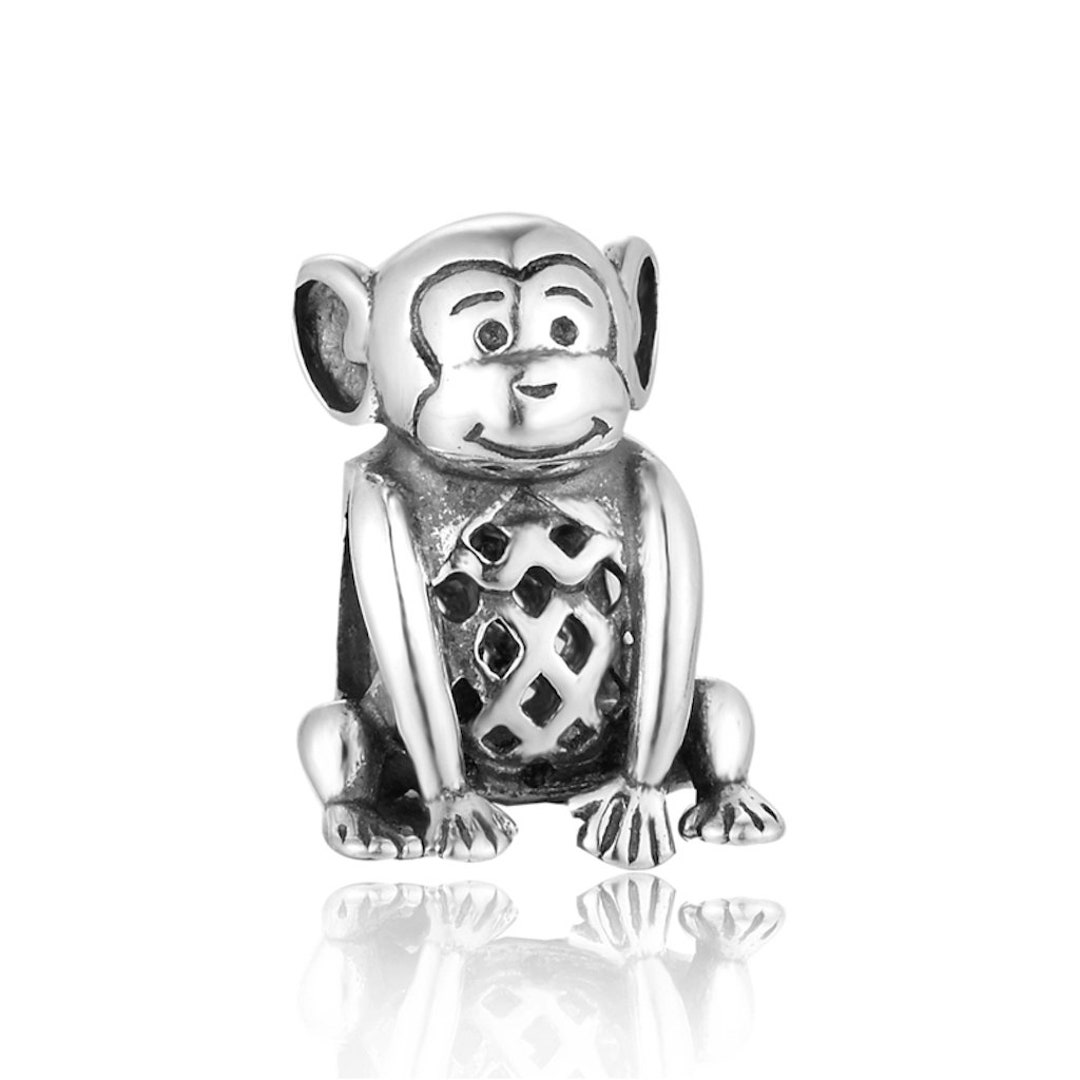 Monkey Charm for Bracelet, Lucky Monkey Necklace Pendant, Naughty