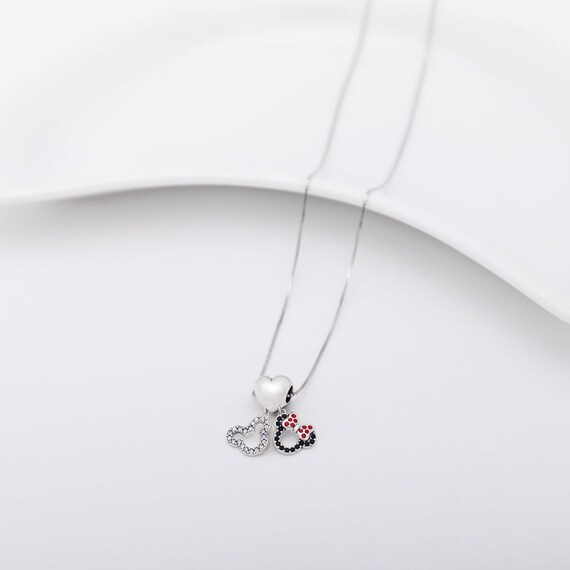 Disney mickey 2024 and minnie necklace