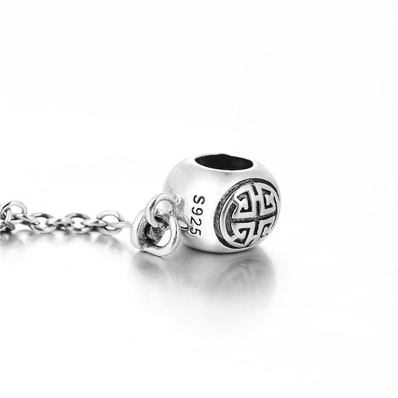 European Charm Bracelets Silver Jewellery Personalised Gift Charm Safety Chain Wealth and Prosperity Bracelet Charms Gift for her