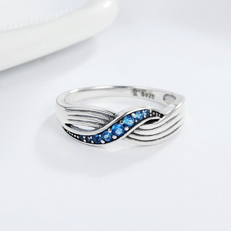 Sea Wave Silver Ring Ocean Mermaid Beach Ring