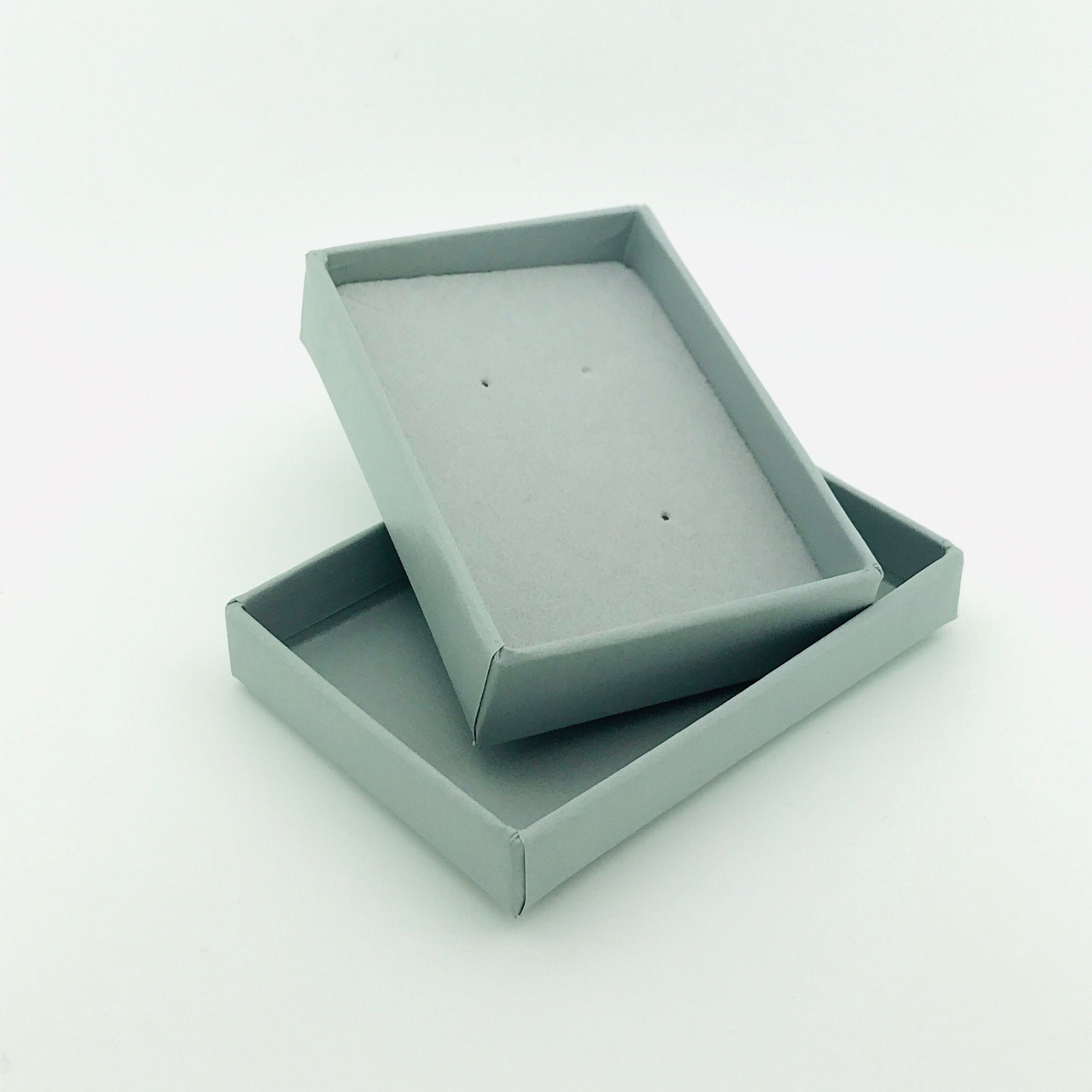 Kraft Jewelry Boxes With Lid 24 or 48 Grey Gift Box for Etsy