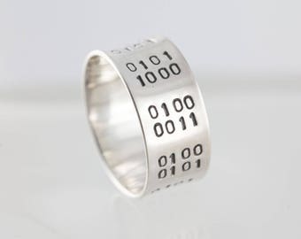Band Ring - Binary Code