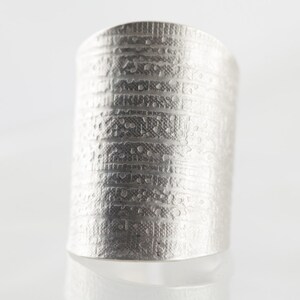 silver ring cuff image 3