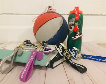 Iconic Basketball Shoes Sneakers Silicone Keychain with Strap, Cool Gift Accessories Sports Athletes , 20% Sales