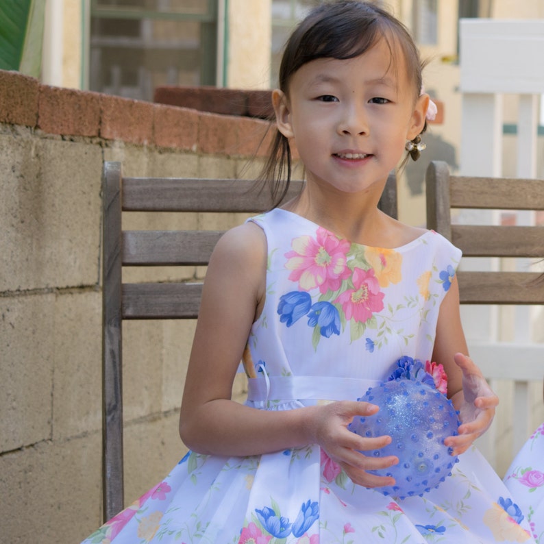 Party Organza Confetti Flower Dress Special Occasion Wedding Flower Girl