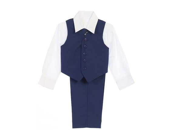 Baby 6 Months to Boy 16 Vest Suit White 