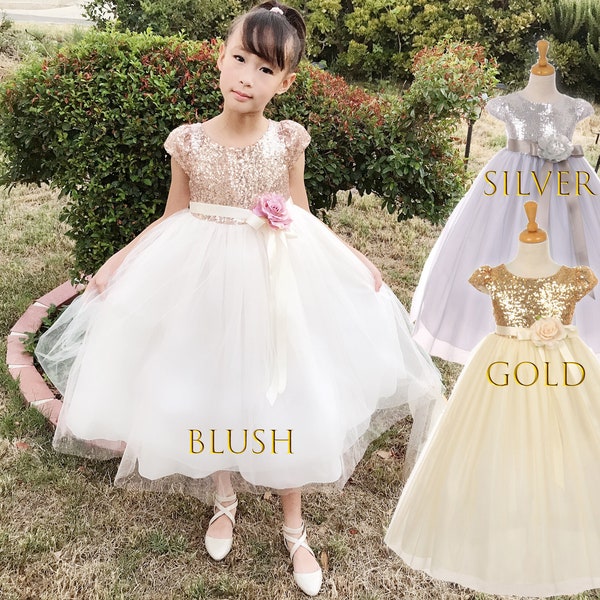Champagne Flower Girl Dress Etsy