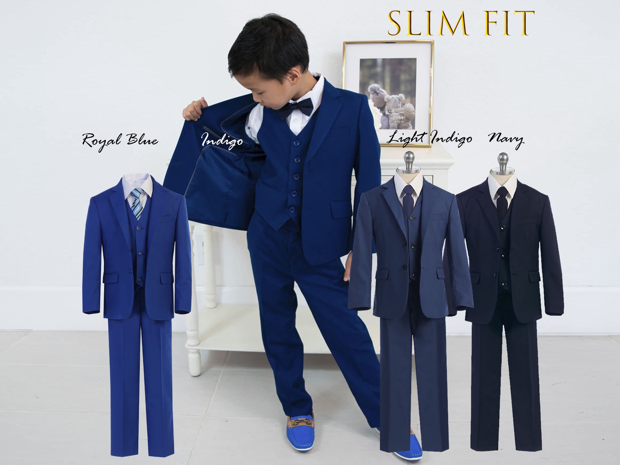 Navy Blue Three-piece Suit for Men Formal Event Attire for Every Occasion  Tailored Fit, the Rising Sun Store, Vardo 