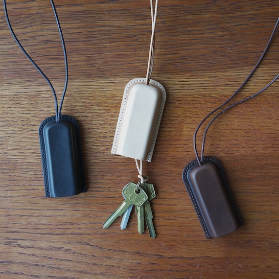 Leather Key Clochette Necklace: Bell-shaped Key Case - Etsy