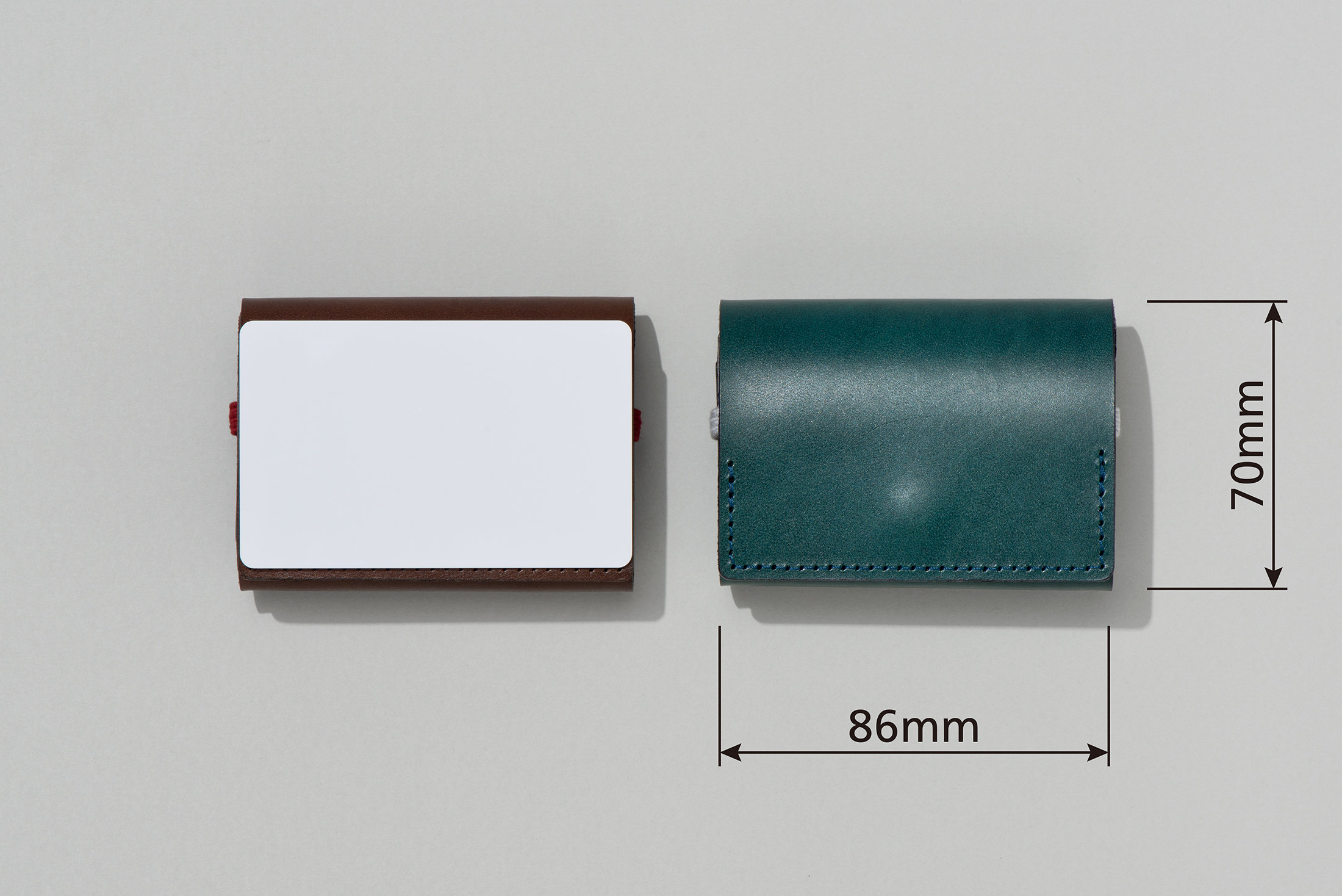 Leather Minimum Wallet / Card Size / Compact Small Slim Etsy