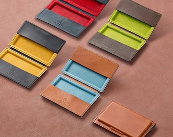 Leather business card holder / Leather business card case