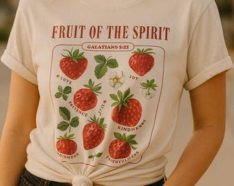 Fruit of the Spirit T-Shirt: Christian Strawberry Design, Unisex Comfort Tee