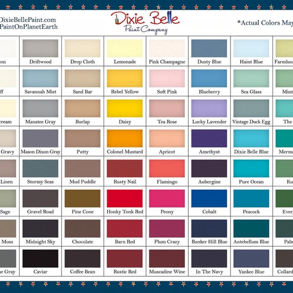 Dixie Belle Chalk Mineral Paint - 60+ Beautiful Colors in 4 Sizes!