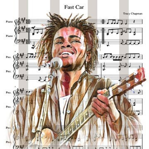 Legends of Music Tracy Chapman  Digital Series 2,  Instant Download, Sublimation, Screenprinting, T-Shirt. PNG file w/ and without lyrics