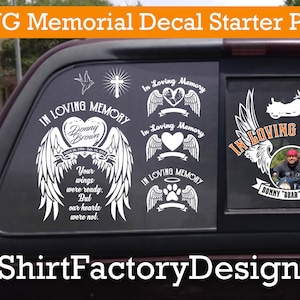 SVG Memorial Decal Starter Pack art and design elements