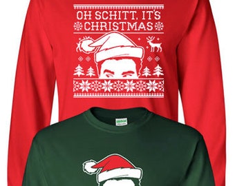 Oh Schitt, It&#39;s Christmas - Schitt&#39;s Creek CUTTABLE art w/ two BONUSES: Full-color sublimation print version and Checking it Thrice SVG