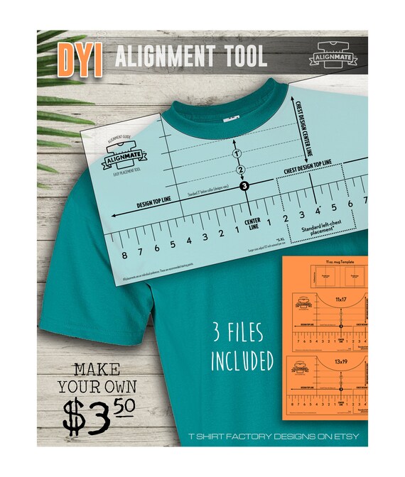Download Shirt Alignment Tool Instant Download: 11x17 and 13x19 ...