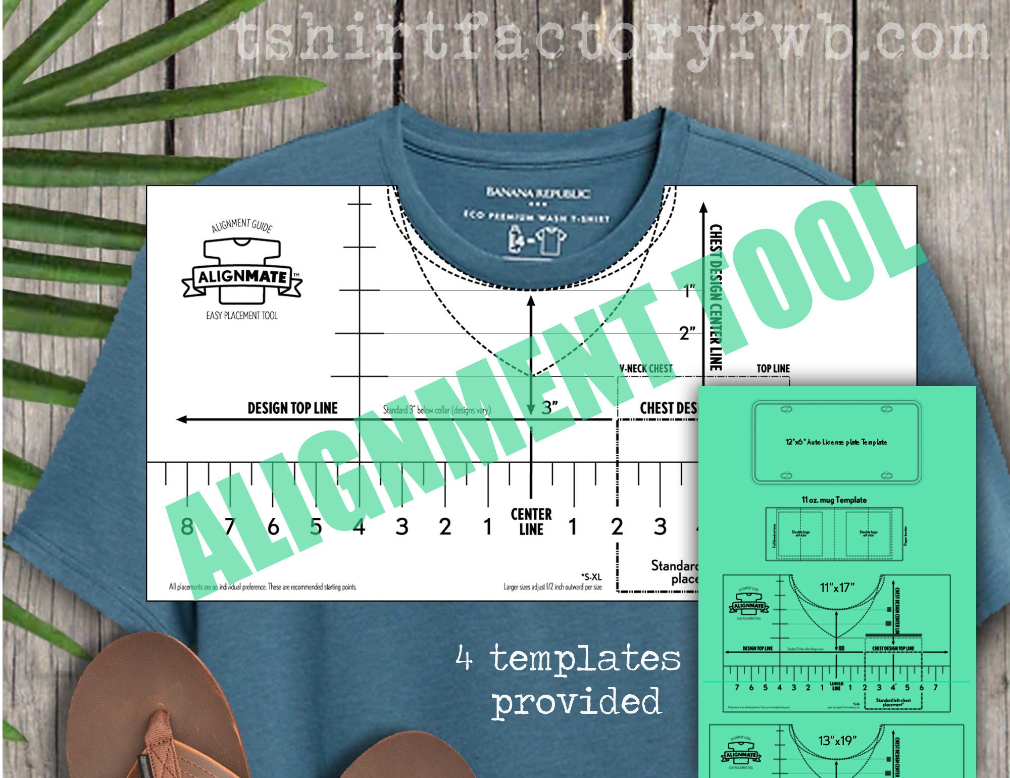 T-Shirt Alignment Tool SVG Bundle Vinyl Placement guide