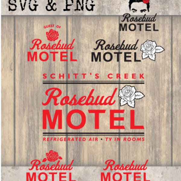 Rosebud Motel SVG package - Schitt's Creek CUTTABLE art .svg and .png