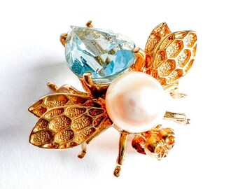 18k Bee Brooch - Etsy