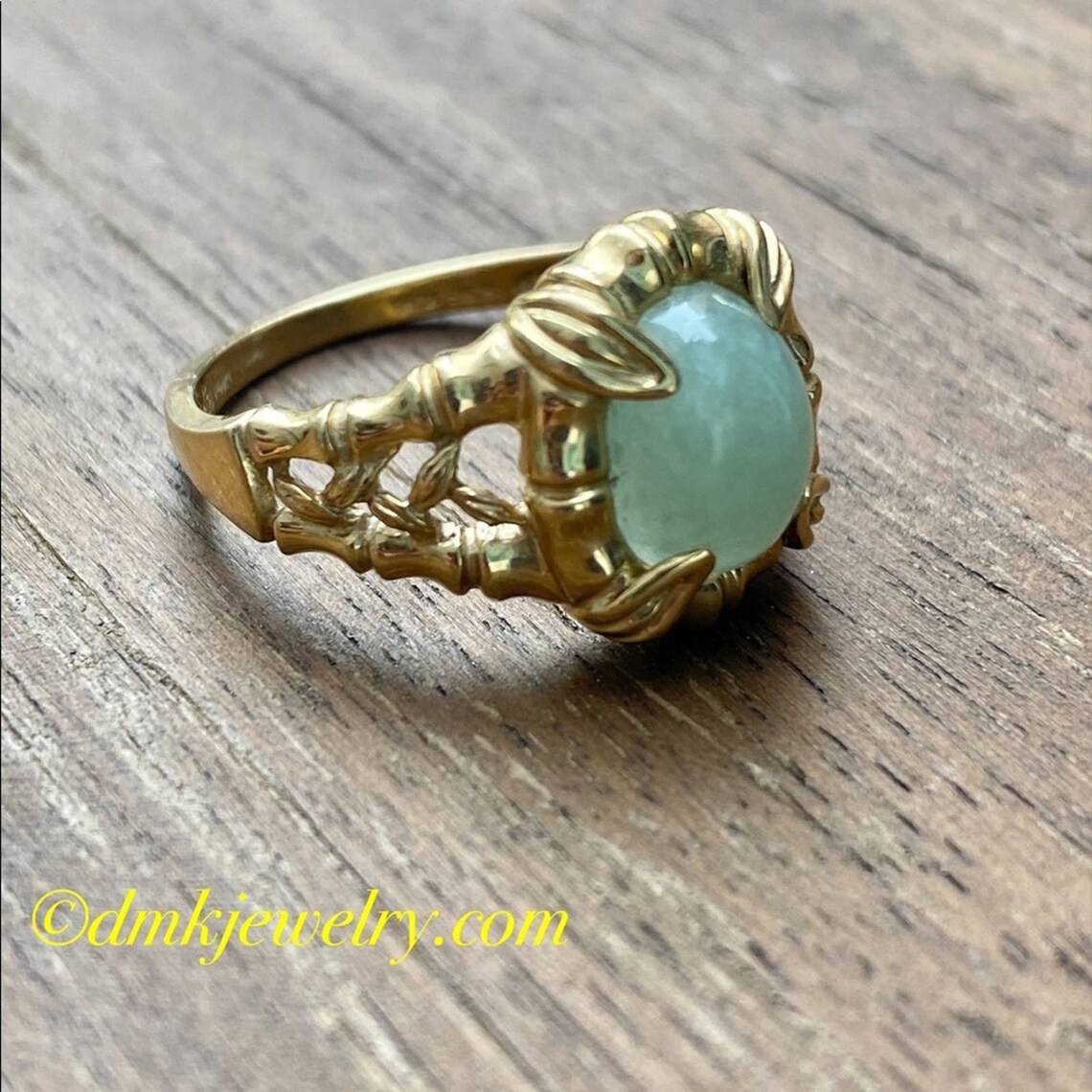 Vintage Genuine Jade Ring 14K Yellow Gold Antique 14K Jade | Etsy