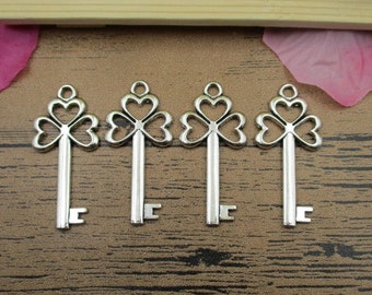 20pcs Antique Brass Tone Base Metal Charms-Heart 12x13mm 16545Y-W-23
