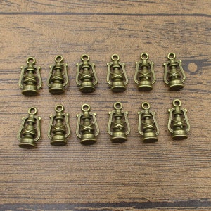 20 Lamp Charms,Antique Bronze Tone,3D Charms,Double Sided-RS711