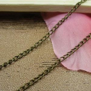 5M Length Cross O Chains-1.8x2.5mm,Fine Chains,Necklace Chain,Bracelet Chain, Antique Bronze Tone-CS023