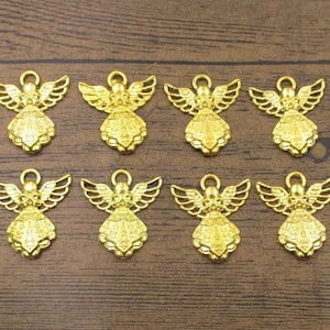 8 Engel Charms,Engel Anhänger,goldfarbe-RS002
