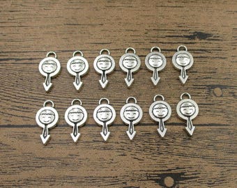 12 Male Gender Symbols Charms,Antique Silver Tone-RS715