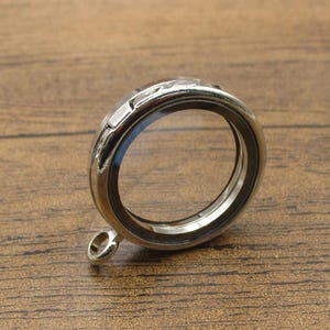 1 ronde glazen zwevende medaillonhanger, te openen hanger, geheugenmedaillons voor ketting-TS006