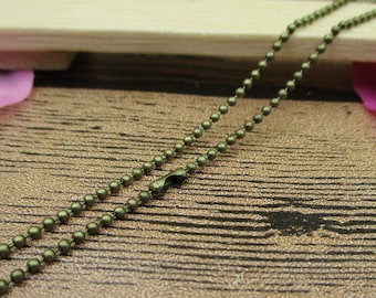 4 Finished Bronze Ball Chains-1.5mm ,Necklace Chain,Bracelet Chains-CS008