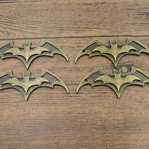 4 Large Wing Bat Charms,Antique Bronze Tone-RS1120