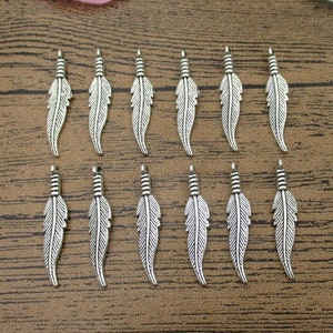 20 Wing Charms Antique Silver Tone,2 Sided-RS893