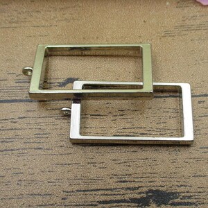 2 Rectangle Open Bezel Pendants-18x33mm,locket Frame,antique Silver ...