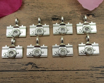 60 antika silverkameraberlocker: Hängen i metalllegering (20 mm)
