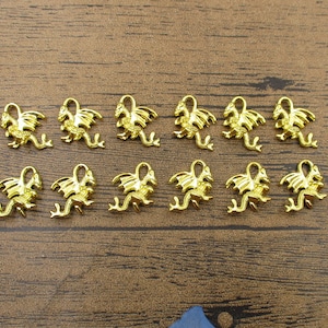 20 drakenbedels, goudkleurige 3D-bedels-RS400