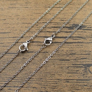 2 Finished Stainless Steel Chains-1.6mm-CS058