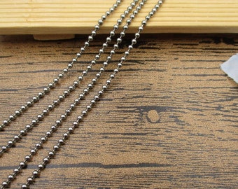 6Ft Length Stainless Steel Chains-2.0x2.0mm Bead Chains-CS054