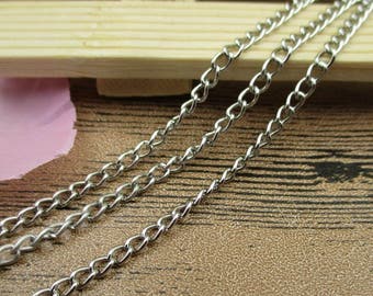 12Ft Length Chains-2.5x3.5mm,Chain for Jewelry Making, Bulk Chains,Antique Silver Tone-CS043