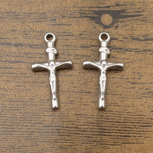 2 charmes croisés en acier inoxydable-SS1035