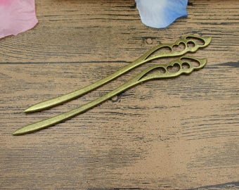 2 antiguos bronce horquillas-marcadores-Vintage estilo-RS692