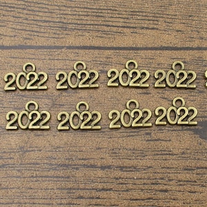 50 Year 2022 Charms Antique Bronze Tone-RS1147