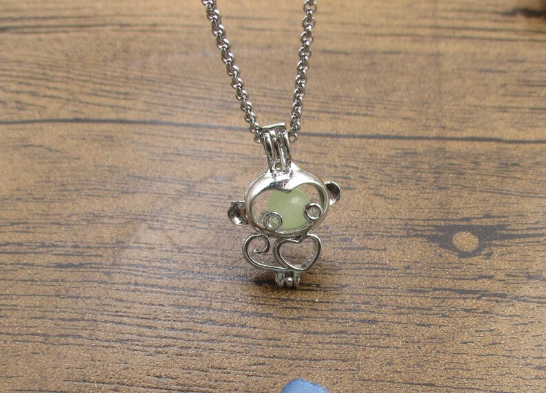 Locket Monkey 2 Monkey Cage Charms,hollow Filigree Lockets,antique Silver Tone ...