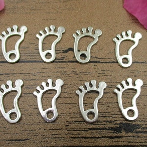 20 Foot Frame Charms ,Antique Silver Tone Double Sided-RS391