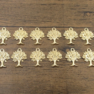 20 Whole Tree Charms,KC Gold Color-RS798