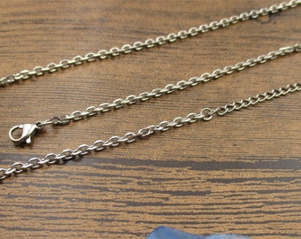 2 Fertige Edelstahl Ketten-3.0x4,0mm-CS070
